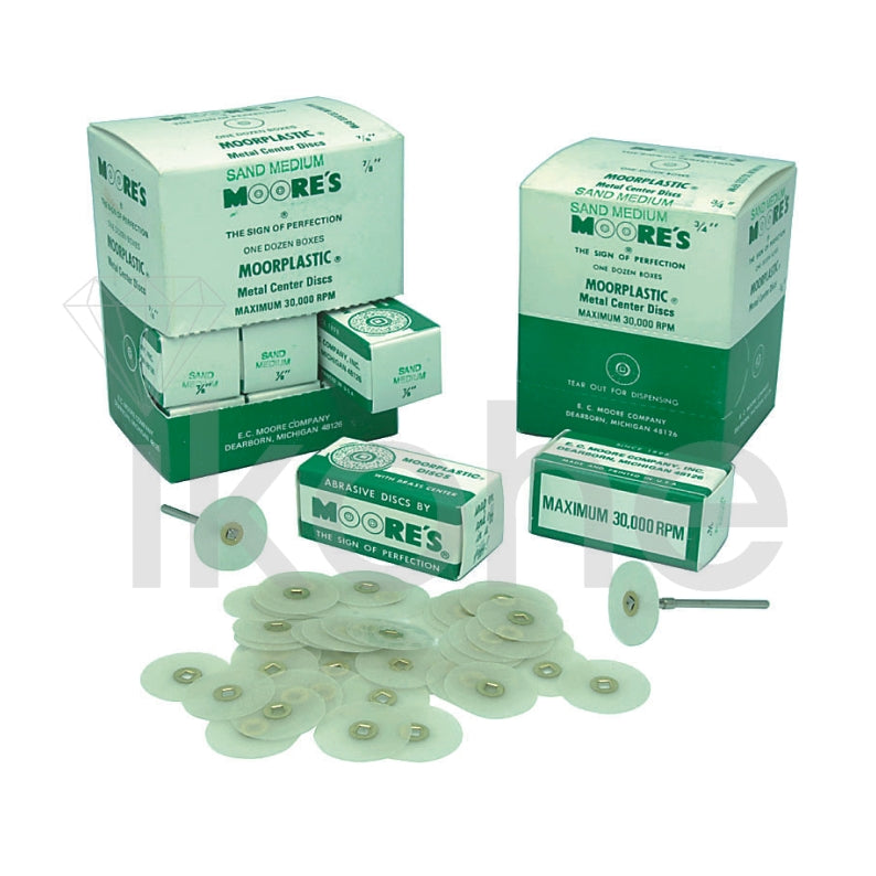 EC MOORE'S SAND/PLASTIC SNAP ON DISC 7/8" MEDIUM BX/50X12 Ikohe